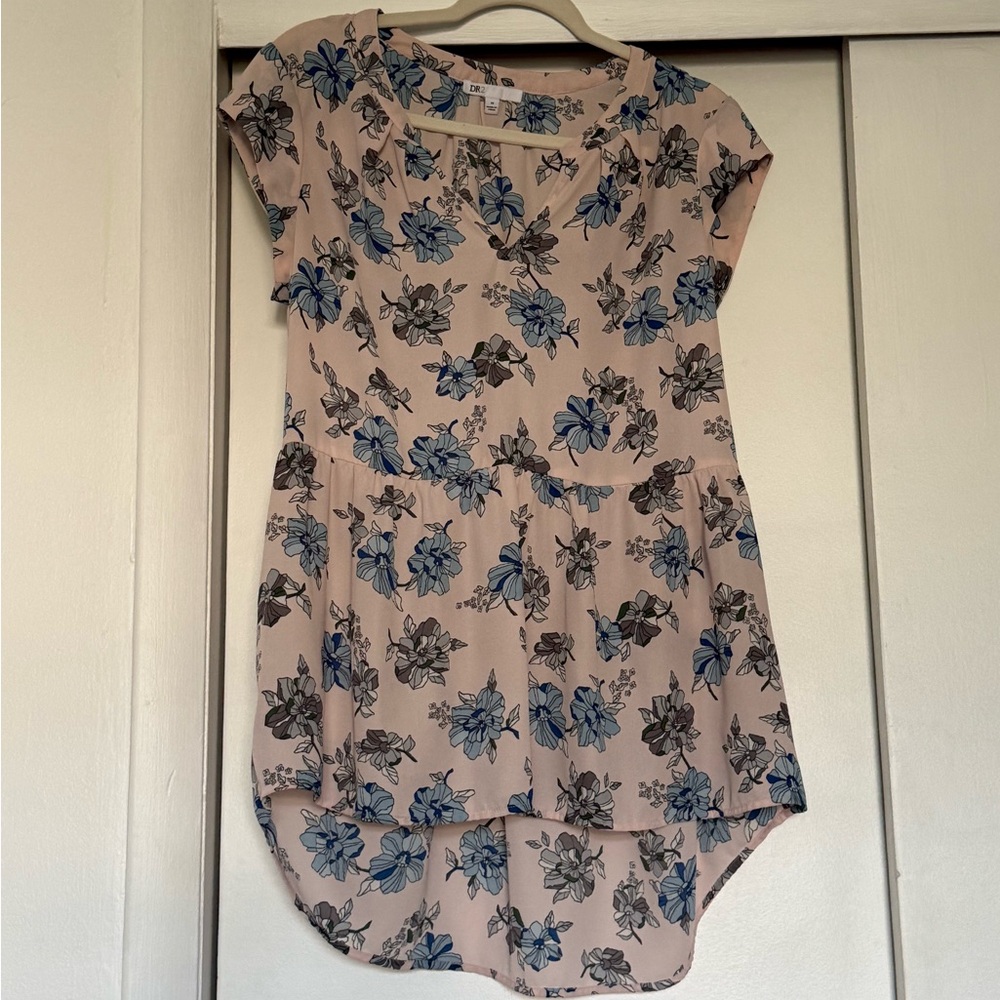 Floral Print Women's Sheer Top